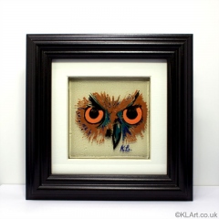 © KLArt.co.uk  Owl - Glass Framed