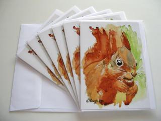 © KLArt.co.uk - Shadow Tail Red Squirrel Cards