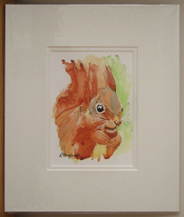 © KLArt.co.uk - Shadow Tail Red Squirrel Print