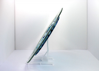© KLArt.co.uk Blue Bubble Glass Plate Profile