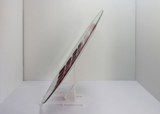 © KLArt.co.uk Pink Checkers Glass Plate profile