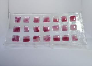 © KLArt.co.uk Pretty in Pink Glass Plate