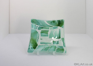 © KLArt.co.uk Shades of Green Glass Dish
