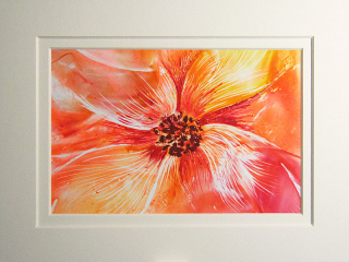 024 © KLArt.co.uk Encaustic Flower