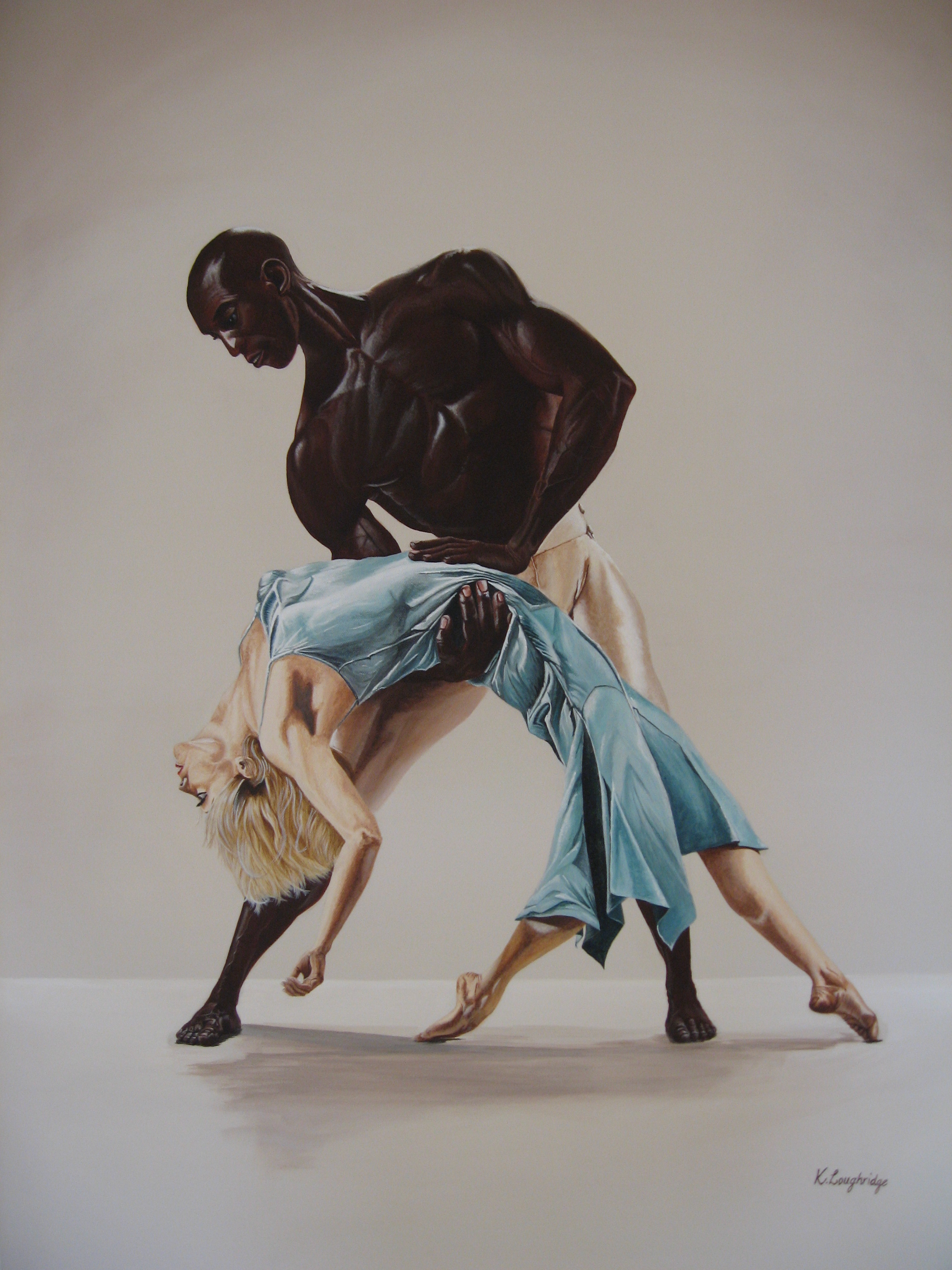 Painting of Ballet Dancer Couple