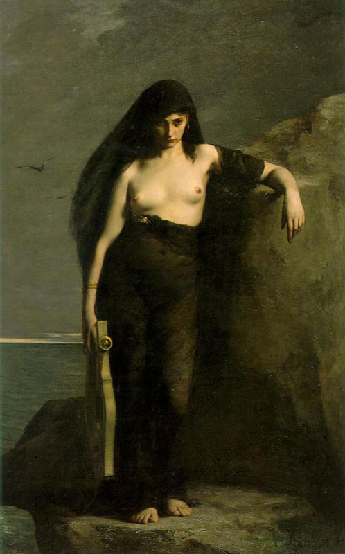 Painting of Sappho by Charles Mengin (1877)