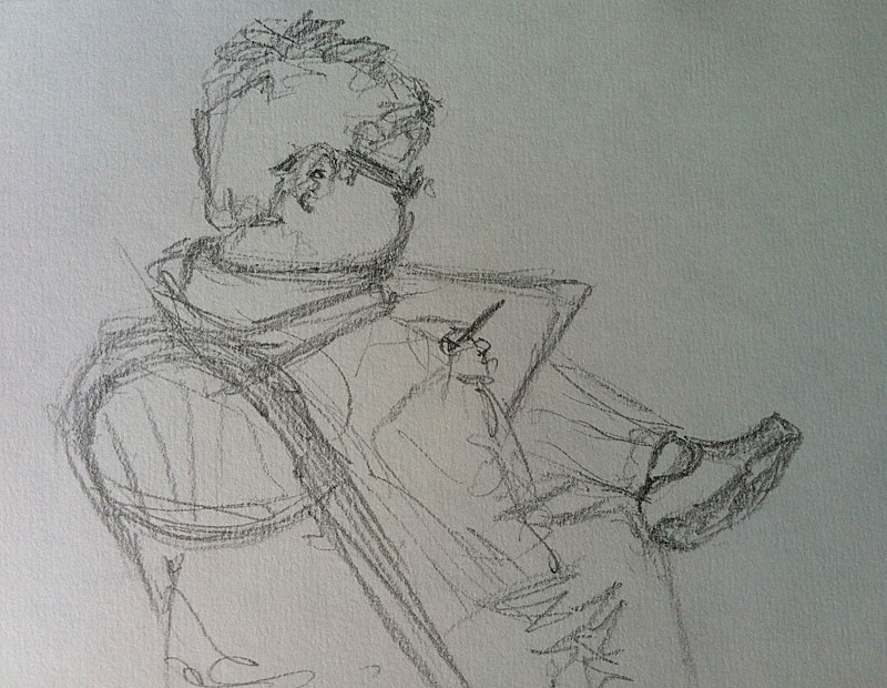 Sketch of Josh sketching