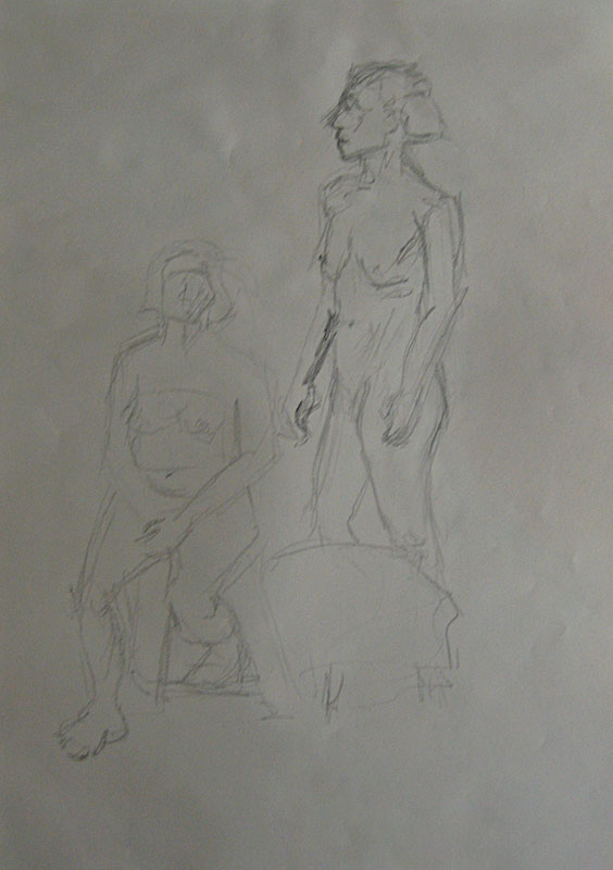 Female nudes sketch 1
