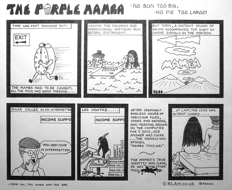 Purple Mamba cartoon strip Part 5