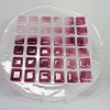 Pink Checkers Glass Plate